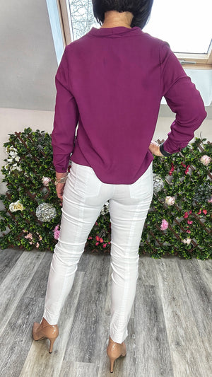 White PULL ON Trousers