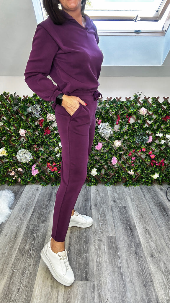 Purple Sasha Leisure Trousers