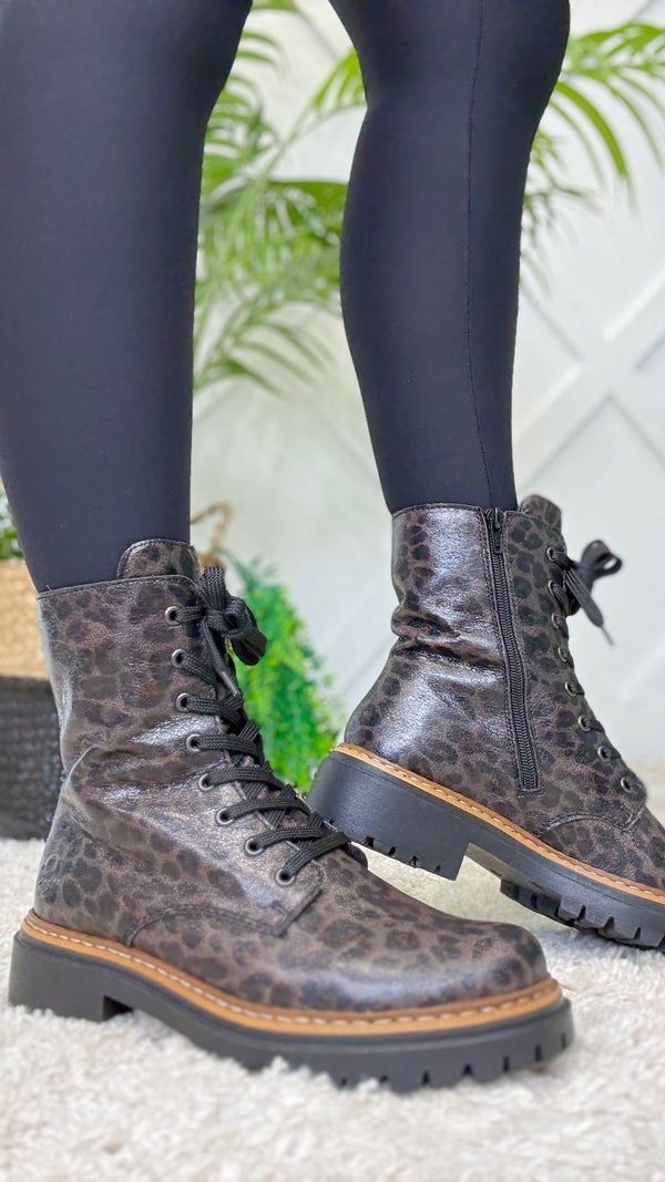 Rieker Dahlia Leopard Boot