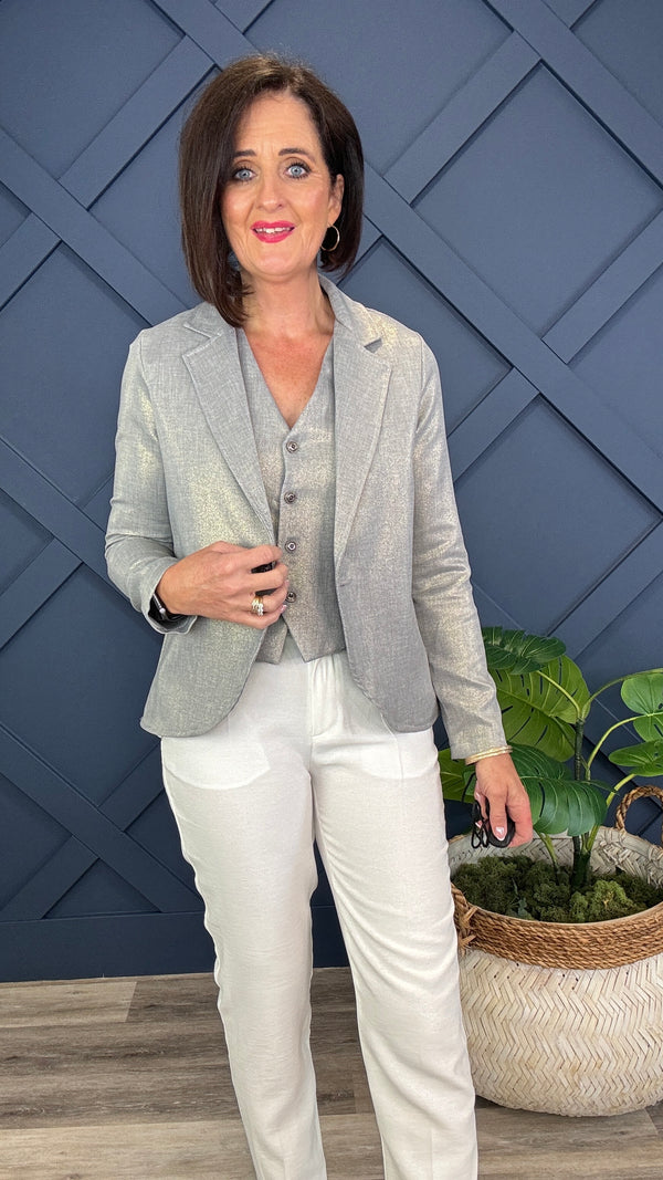 Ellie silver blazer