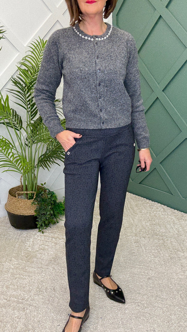 Sandie Jacquard Print Trousers