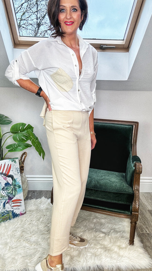 Cindy lightweight Crop Trouser