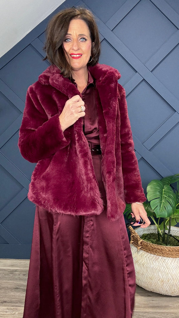 Rebecca Faux Fur Coat