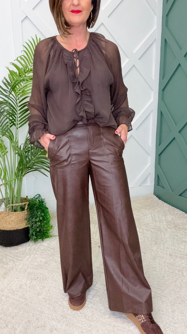 Amanda Pleather Pants