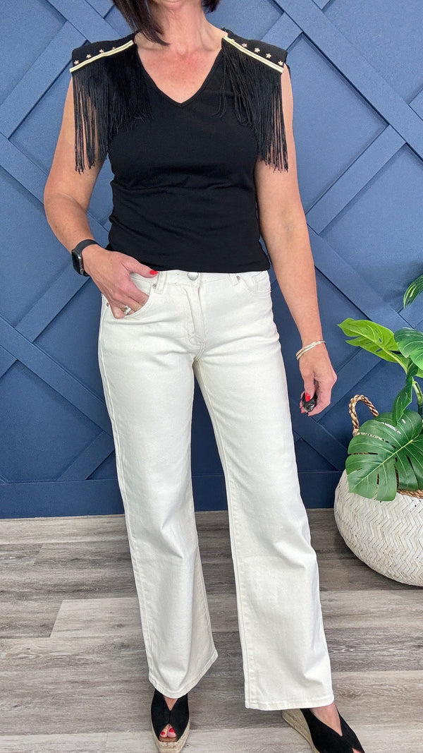 Toxik Buttermilk Wide Leg Jeans