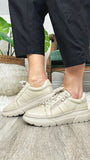 Almond Leather Cait Trainer