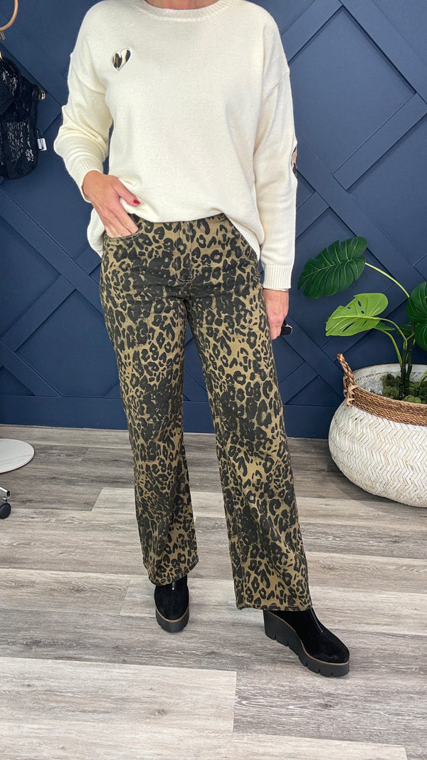 Toxik Leopard Print Jeans