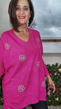 Mavis Glitter Flower Knit