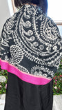 Pink and Black Scarf