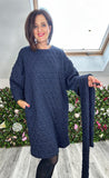 Navy Quilted MAEVE Dress