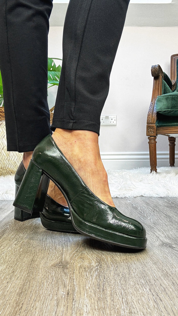 Green Patent KATE Shoes