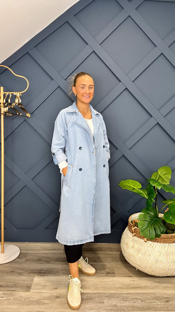 Denim Trench Coat