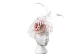 Dusky Pink "Net Circular" headpiece