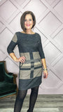 Taupe and Charcoal DARCY Dress
